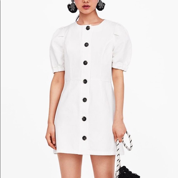 Zara Dresses & Skirts - NEW ZARA Buttoned Dress Sz M